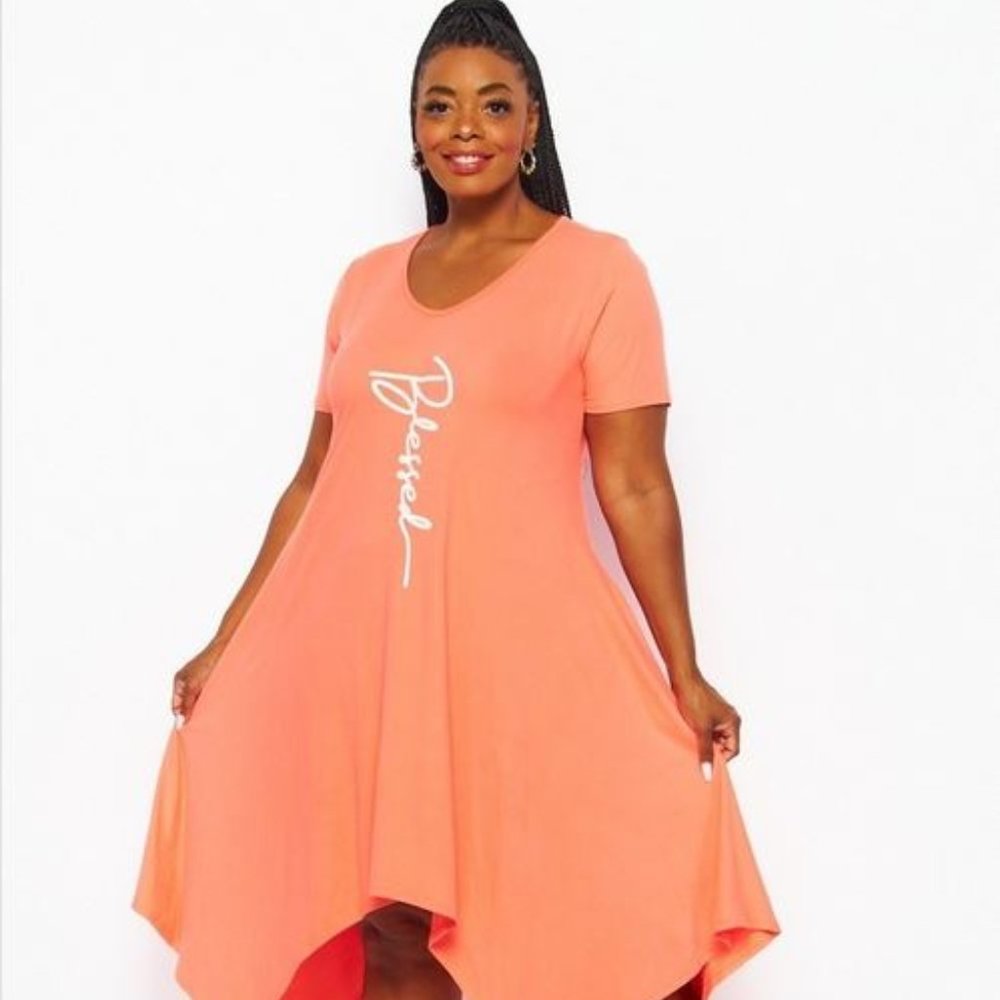 TUNIC DRESS BLUE, CORAL, OLIVE, BLACK